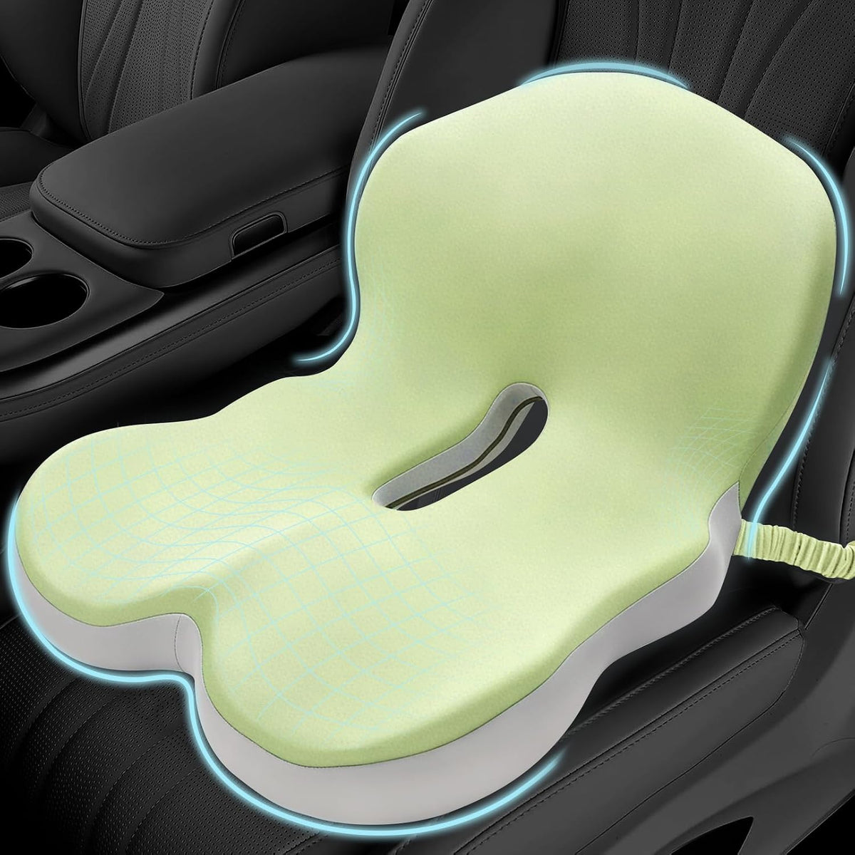 Car Seat Cushion with Lumbar Support Pillow, Seat Cushion for Driving