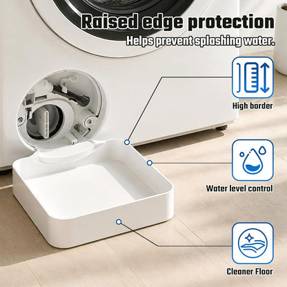 Universal Front-Load Washing Machine Drain Pan, Washing Machine Drain Tray, Leak-Proof Water Catch Drainage Tray, Easy Installation for Basements, Apartments, Mobile Homes (1Pc)