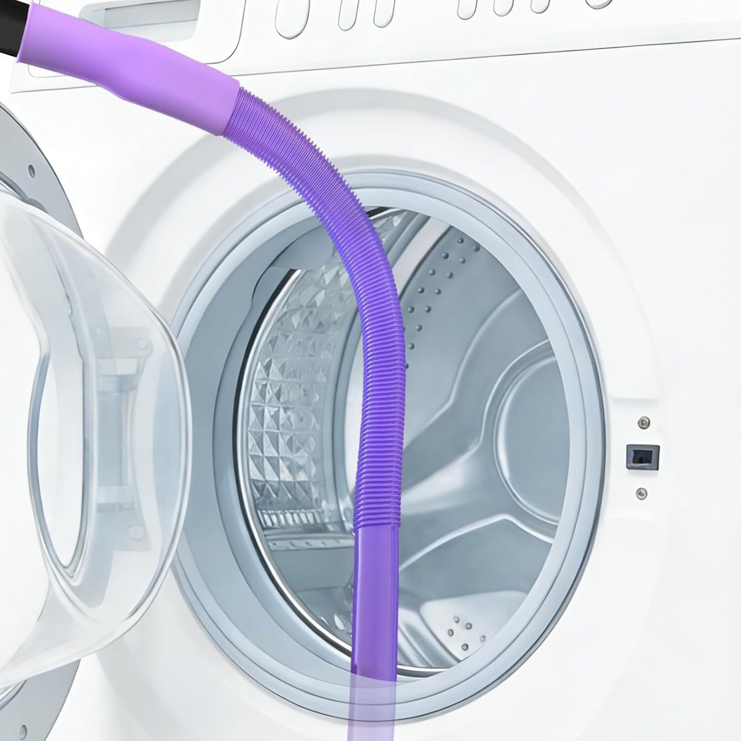 Upgraded Dryer Vent Cleaner Kit: Universal Vacuum Hose Attachment for Lint Removal Fits All Vacuums Cleaner Dryer Cleaning Tools for Clogged Ducts (Blue)