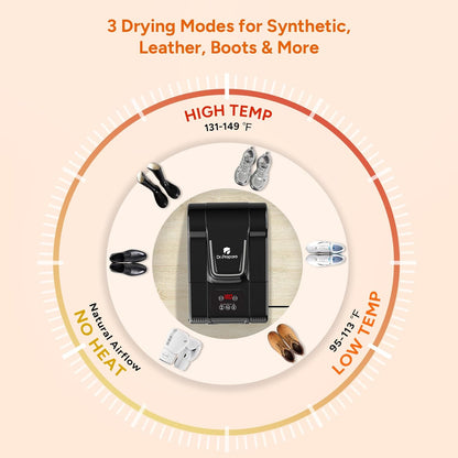 DR.PREPARE Boot Dryer Shoe Dryer, Glove & Boot Warmer with Heat Blower, Adjustable Rack & Timer for Shoes, Gloves, Hat, Socks