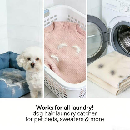 Pet Hair Catcher for Laundry, 4-Pack Floating Lint Remover | Non-toxic durable material,reusable design,prevents drain clogging,fits most fabrics,effortless rinse cleaning for pet owners