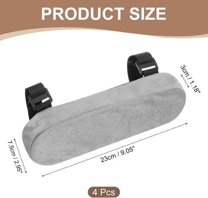 uxcell Memory Foam Chair Armrest Pads,2 Pair Office Chair Arm Cover(Black)