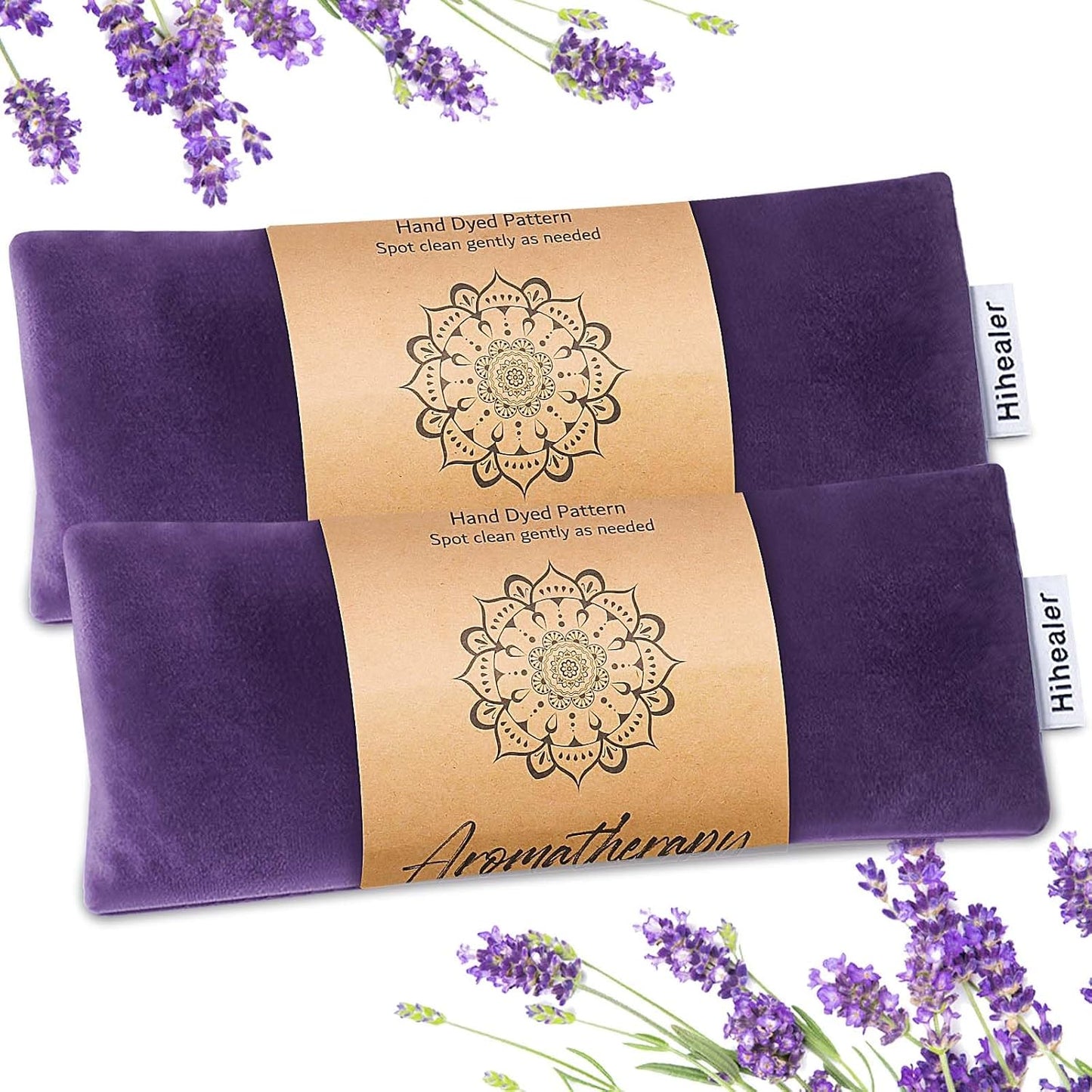 Relaxation Gifts for Women, Weighted Eye Mask for Sleeping, Yoga, Spa, Meditation, Lavender Eye Pillow Heated for Headache, Sinus & Dry Eyes Relief, Moist Heat Mask, Birthday Gifts for Mom (Purplex4)