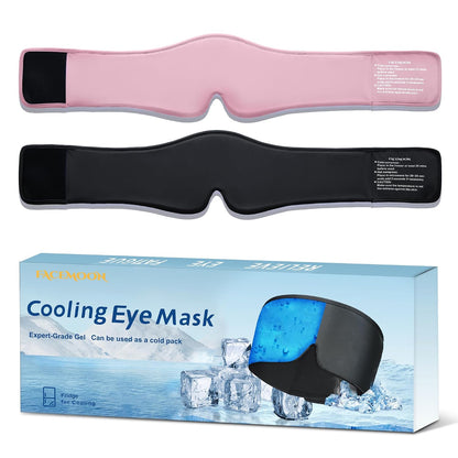 Cooling Gel Eye Mask Sleep: FSA -HSA Eligible, Cold Compress for Puffy Eyes & Migraine Relief - Reusable Gel Weighted Sleeping Mask for Dark Circles & After Surgery, Eye Care,Ice Pack for Eyes, Blue