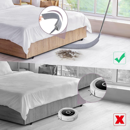 Retractable Gap Dust Cleaner, 3 Microfiber Cloths, 30-100 Inch Handle, Gray | Retractable Duster Brush with Washable Replaceable Head Cleans Under Appliances, Sofas, Beds, Refrigerators and Furniture