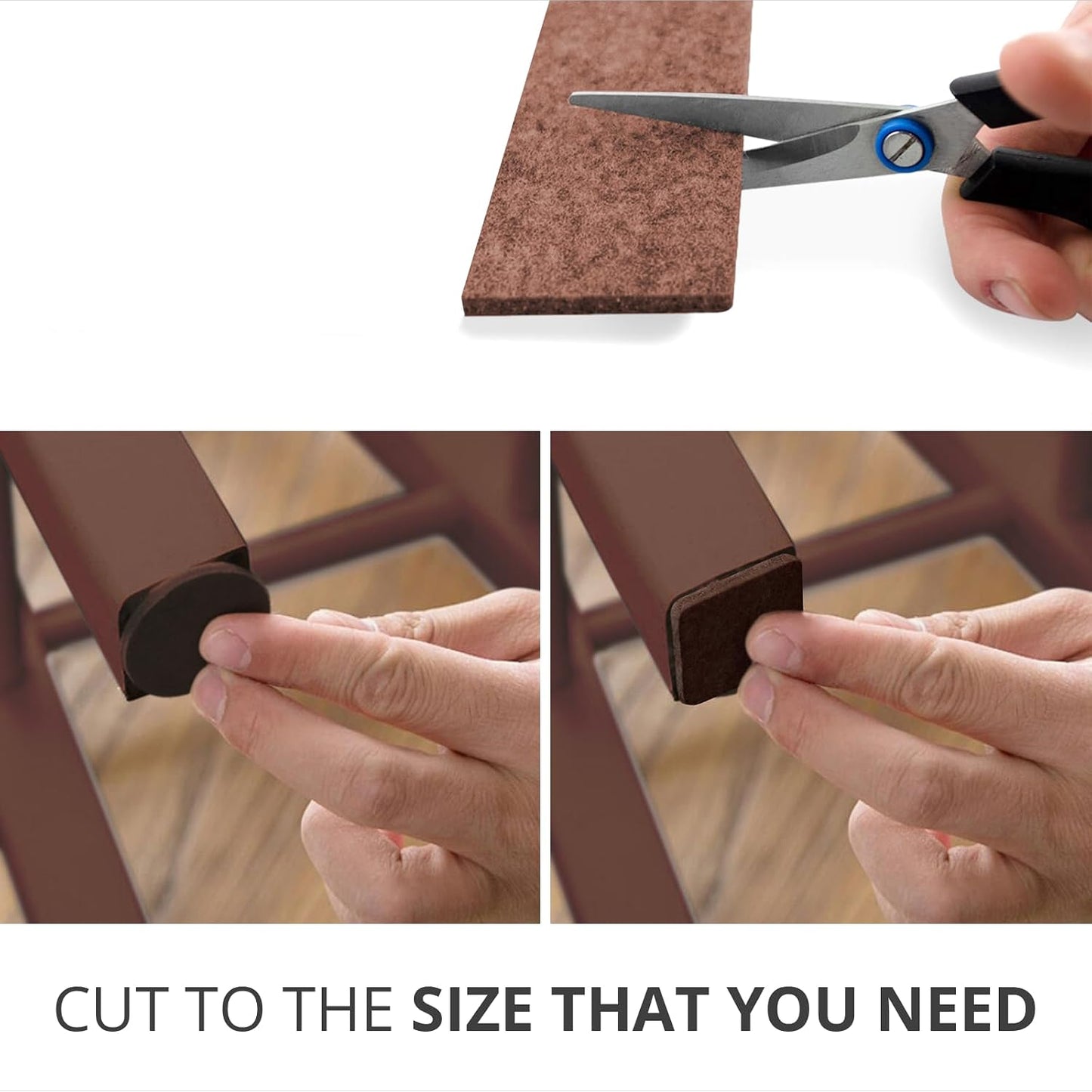 X-Protector Felt Furniture Pads - 20 PCS 6 x 1/2" - Premium Felt Strips | with Adhesive Backing - Rectangular Furniture Pads for Hardwood Floors - Cut Furniture Felt Pads to Size You Need! (Beige)