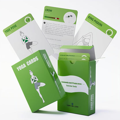 Exercise Cards Yoga-Yoga Workout Cards - Yoga Pose Cards- Yoga Practice Family Guide - Gym Workout Flashcards - Yoga Accessories-PVC Flash Cards