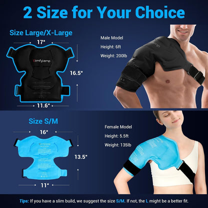 Comfytemp Shoulder Ice Pack, Rotator Cuff Cold Therapy Wrap (Large/X-Large)