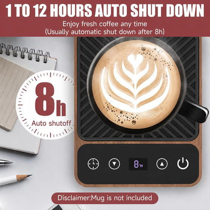 Mug Warmer - Electric Coffee Mug Warmer with Timer,Coffee Cup Warmer for Desk Auto Shut Off,Smart 6-Temperature Control, Coffee Accessories for Coffee Lovers, White | Coffee Cup Warmer for Desk Auto Shut Off,Smart 6-Temperature Control, Coffee