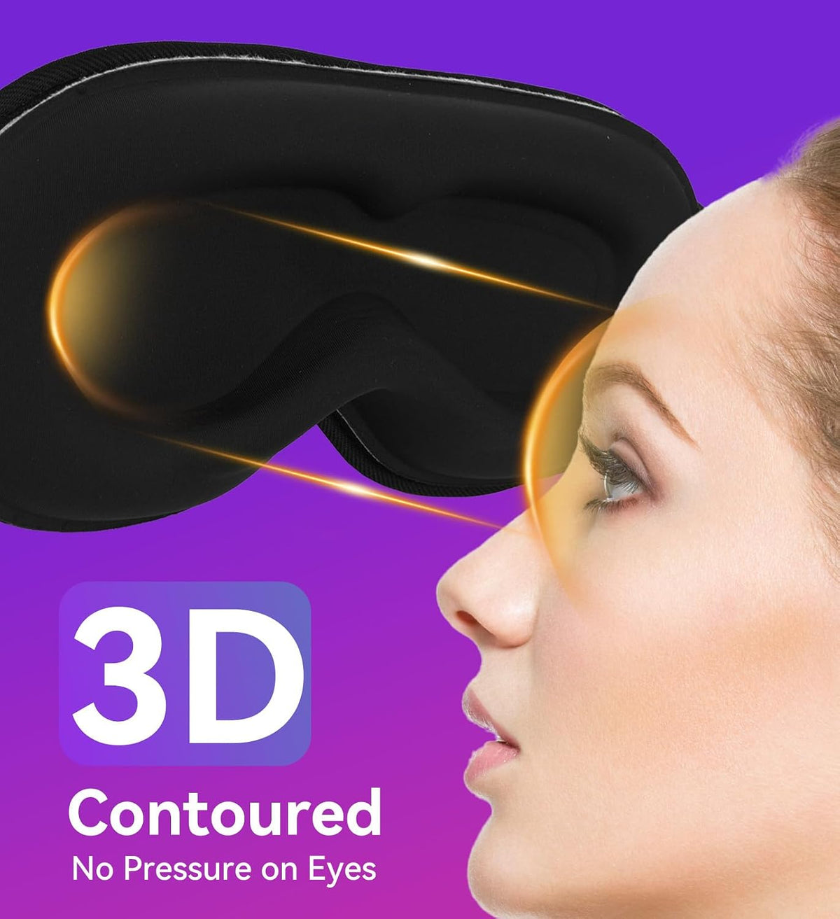 Eye Mask Bluetooth Headphones, 3D Contoured Zero Pressure Sleeping Masks