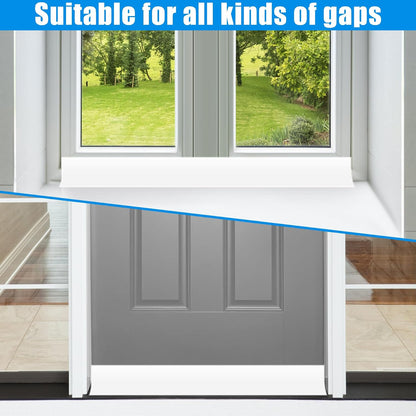 Draft Seal Tape for Doors and Windows 2 in x 20 Ft Silicone Weather Stripping Extra Thick 2mm Door Seal Strip with Strong Adhesive Draft Insulation Stopper Side Seal - Clear