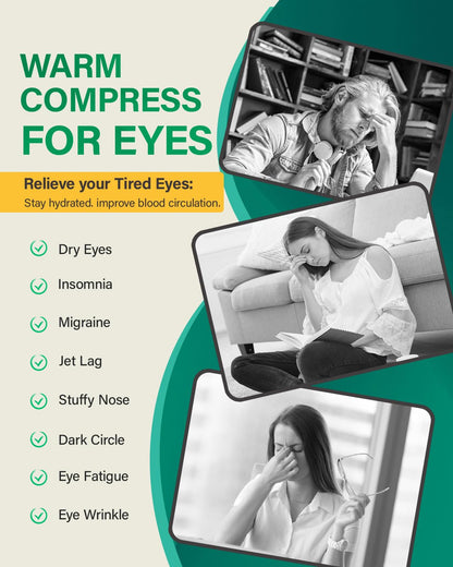 16 Packs Steam Eye Masks for Dry Eyes, Self Heating Warm Compress Unscented