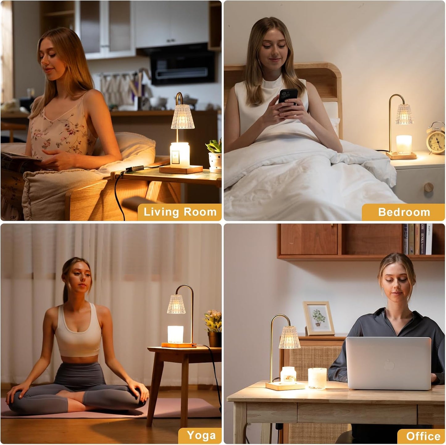 Hong-in Candle Warmer Lamp with Timer, House Warming Gifts New Home Decor | Dimmable & Adjustable Height, Electric Wax Warmer for Scented Wax Jar Candles,Gifts for Women Mom Sister