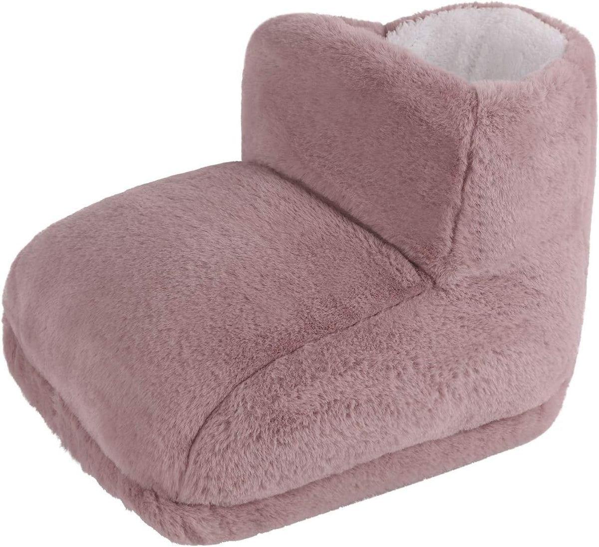 Electric Heated Foot Warmers for Men Women Fuzzy Thick Plush Foot Heater Winter USB Rechargeable Thermal Heating Ankle Feet Warmer Boots Shoes