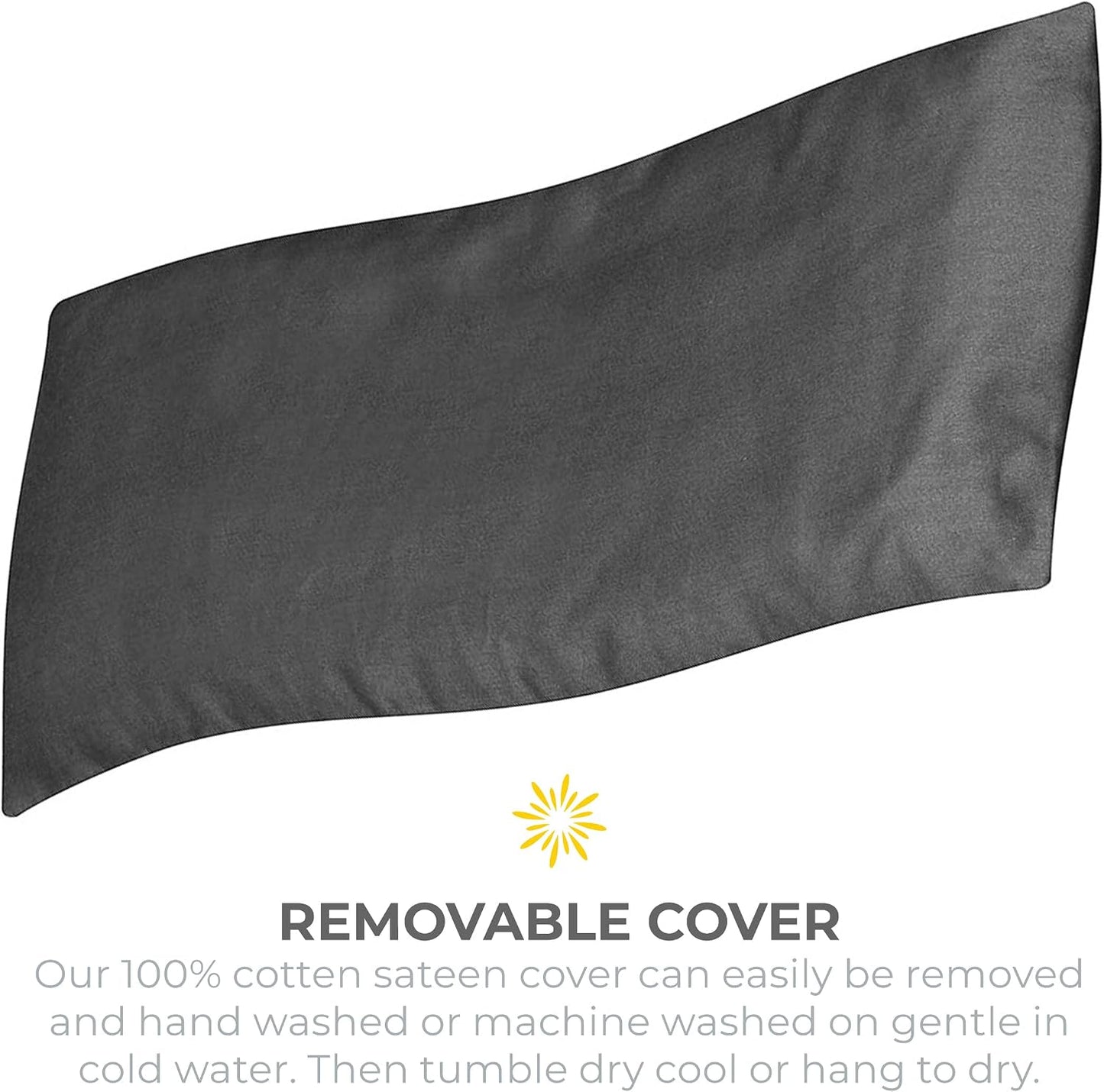 4-Pack Unscented Sateen Eye Pillows, Low-Luster, 9’’ x 4’’ Flaxseed Weighted Eye Mask for Sleeping, Hot or Cold Therapy for Relaxation, Migraine, and Headache, Assorted