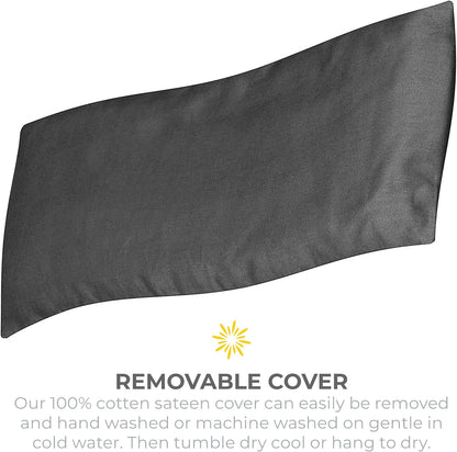 4-Pack Unscented Sateen Eye Pillows, Low-Luster, 9’’ x 4’’ Flaxseed Weighted Eye Mask for Sleeping, Hot or Cold Therapy for Relaxation, Migraine, and Headache, Assorted