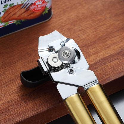 Berglander Can Opener, Stainless Steel Rainbow Handle Can Opener Hand Held, Smooth Edge Manual Can Opener, Heavy Duty (Rainbow)