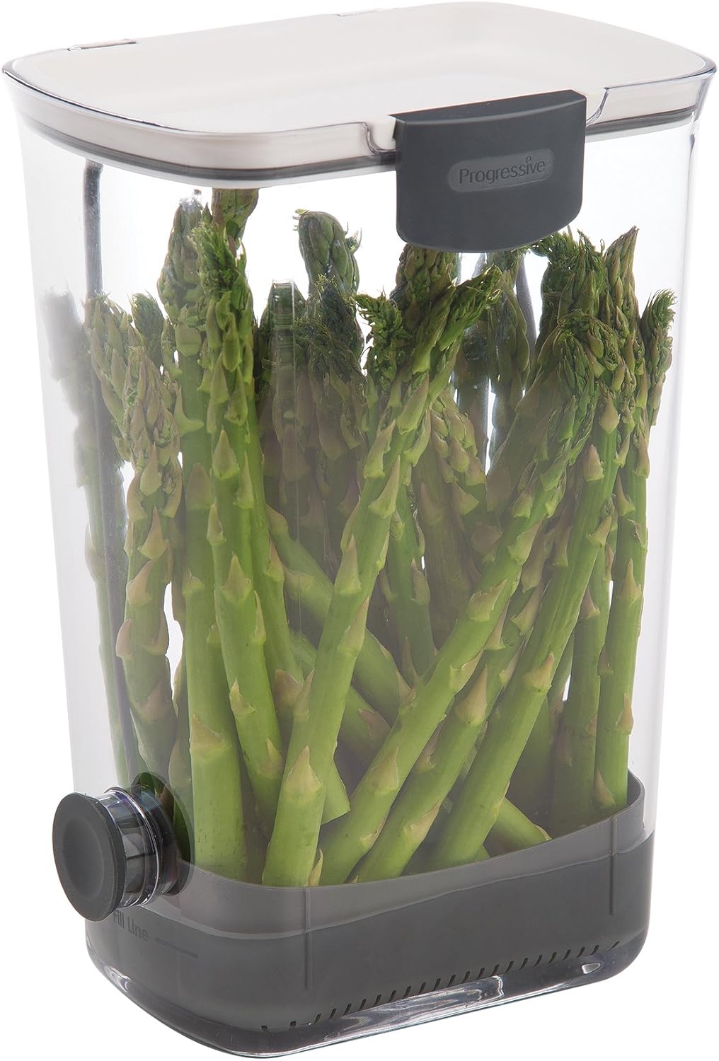 ProKeeper Herb Keeper with Removable Silicone Drain Plug, BPA-Free Plastic | Stores 1 to 3 Bunches Of Herbs Or Keeps Asparagus Hydrated, Removable Basket for Easy Access and Drainage, Dishwasher Safe