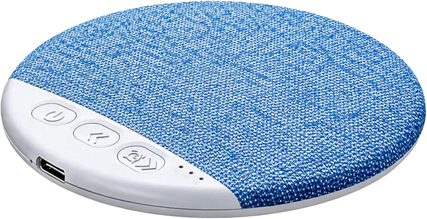 Under Pillow Sleep Speaker, Bluetooth 5.4 Pillow Speaker with Built-in White Noise, Ultra-Thin Fabric Covered Wireless Sleep Speaker with Auto-Off Timer,Personal Sound Bar for Side Sleepers