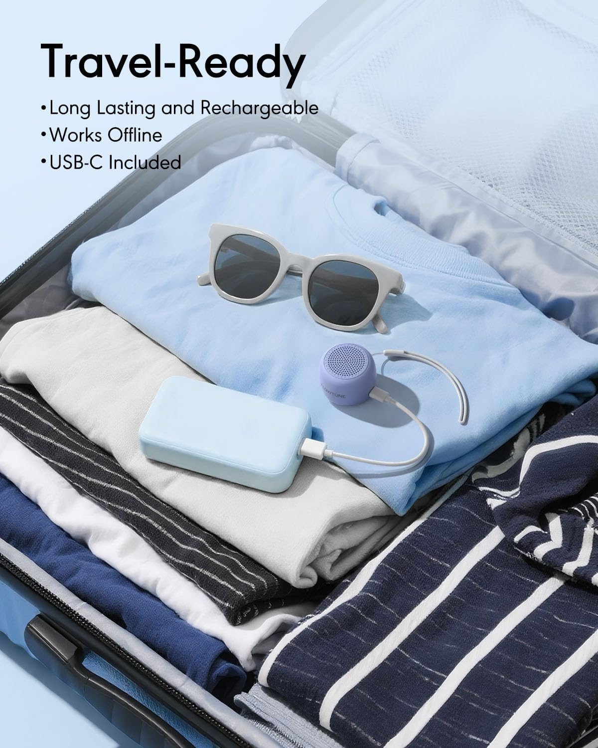 FLOWTUNE Sound Machine White Noise Machine for Baby Adults, 18 Non-looping Sounds, Timer, Memory Function, Portable Sleep Sound Therapy Gift (Mint Green)