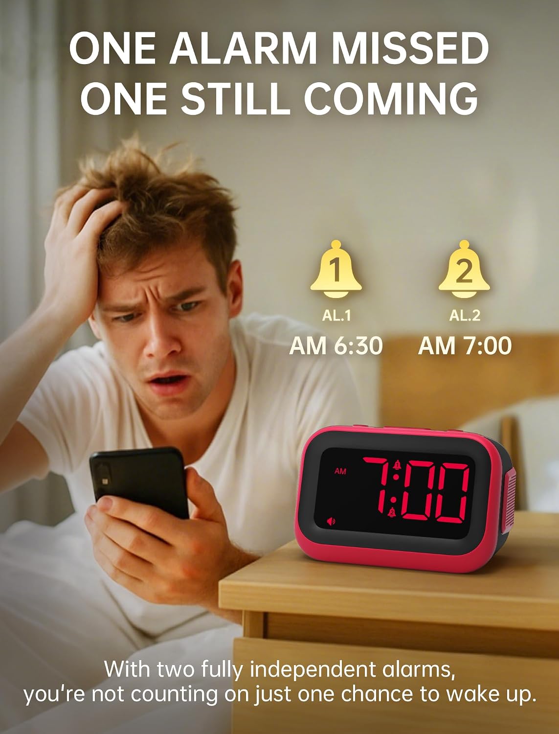 Acedeck Super Loud Alarm Clock: 115dB Wake-Up Power