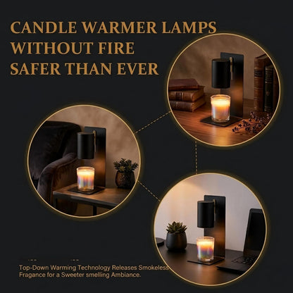 MOAFINA White Candle Warmer Lamp with Timer,Height Adjustable Dimmable