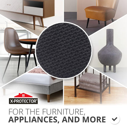 X-PROTECTOR Non Slip Furniture Pads – 24 pcs Premium Furniture Grippers 2"! | Best Self Adhesive Rubber Feet Furniture Feet – Ideal Non Skid Furniture Pad Floor Protectors – Keep Furniture in Place!