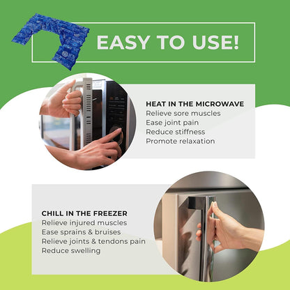 Nature Creation Microwave Heat Pad for Neck and Shoulder with an Extention that Cover The Neck - Microwave Heating Pad for Shoulders & Upper Back Cold Compress & Hot Pack - Happy Hearts 1 Pack