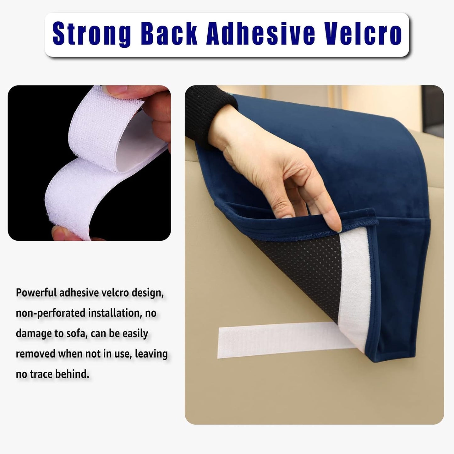Adjustable Headrest Pillow for Recliners and Armchairs - Non-Slip Velvet Cushion for Neck Support and Pain Relief (Gray)