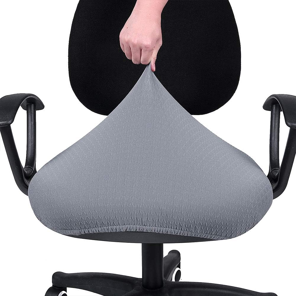 Smiry Office Computer Chair Armrest Covers, 2PCs Anti-dust Arm Rest Pad | Removable Washable Desk Chair Arm Pad Covers, Grey