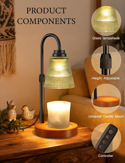 Candle Warmer Lamp with Timer Dimmer, Home Decor for Birthday Gifts Women