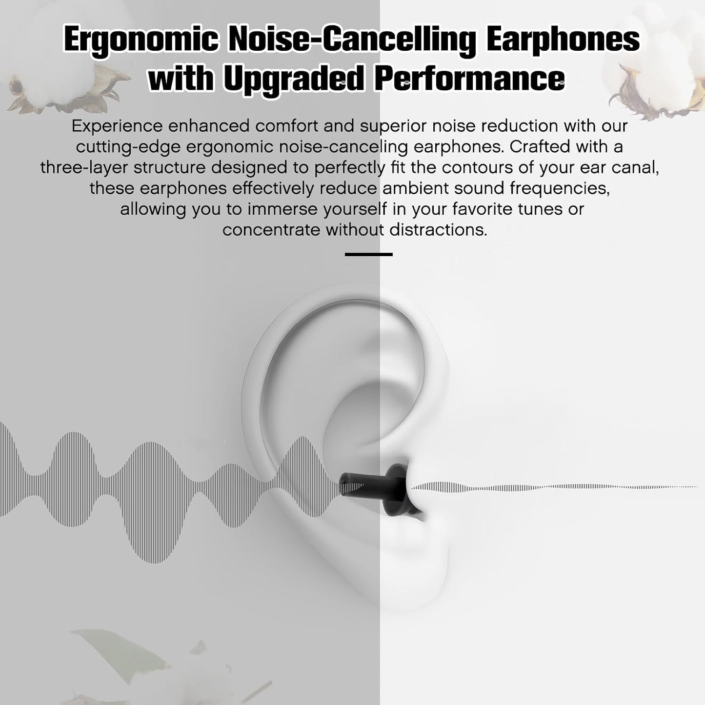 TrelaCo 200 Pairs Silicone Ear Plugs Bulk, Nrr 32db Reusable Waterproof Soft Ear Plugs for Sleeping Noise Swimming Hearing Protection Earplugs Shooting Construction Hunting Music Concerts(Black)