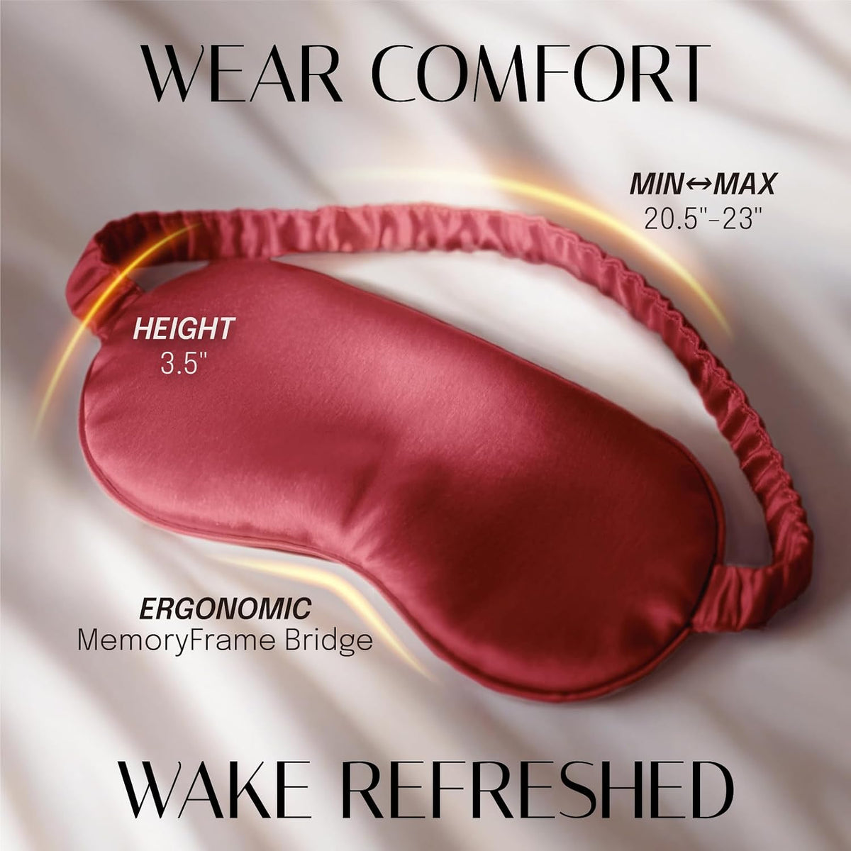 OLESILK 100% Mulberry Silk Sleep Mask for Women - Zero-Pressure Blackout