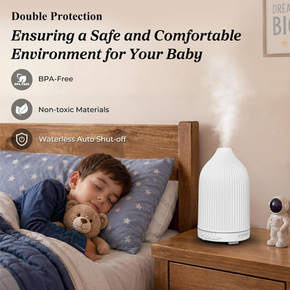 URPOWER 300mL Essential Oil Diffusers for Home Aromatherapy Diffuser | Up to 10 Hrs High/Low Mist Settings Quiet Diffuser Oil Machine Humidifiers Ideal for Bedrooms Living Rooms & Home Offices