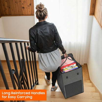 Laundry Hamper with Wheels, 150L Rolling Laundry Basket with Bag & Handles | Sturdy Metal Frame | Removable Bag | Large & Tall Dirty Clothes Hampers for Laundry Room, Bedroom, Dorm, Bathroom-Black