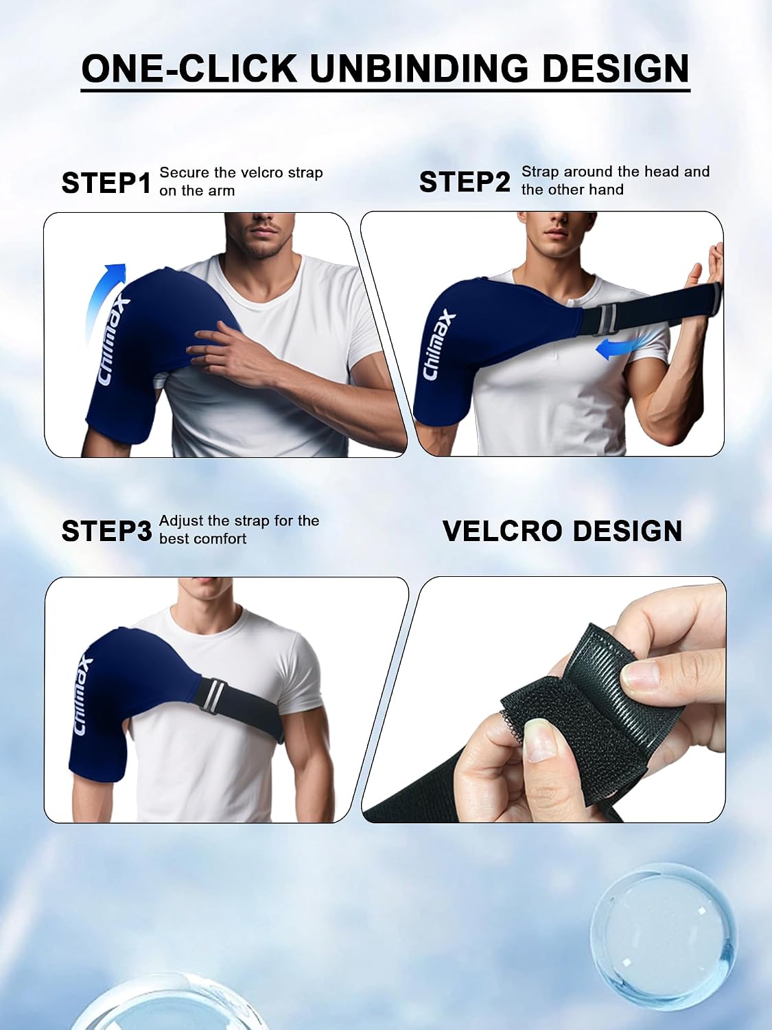 Shoulder Ice Pack for Rotator Cuff & Arm Cold Therapy Wrap,Reusable Hot Cooling Gel Brace Compression Sleeve for Pain Relief, Injuries Post-Surgery Recovery,Men & Women Gift (XLarge-Black)