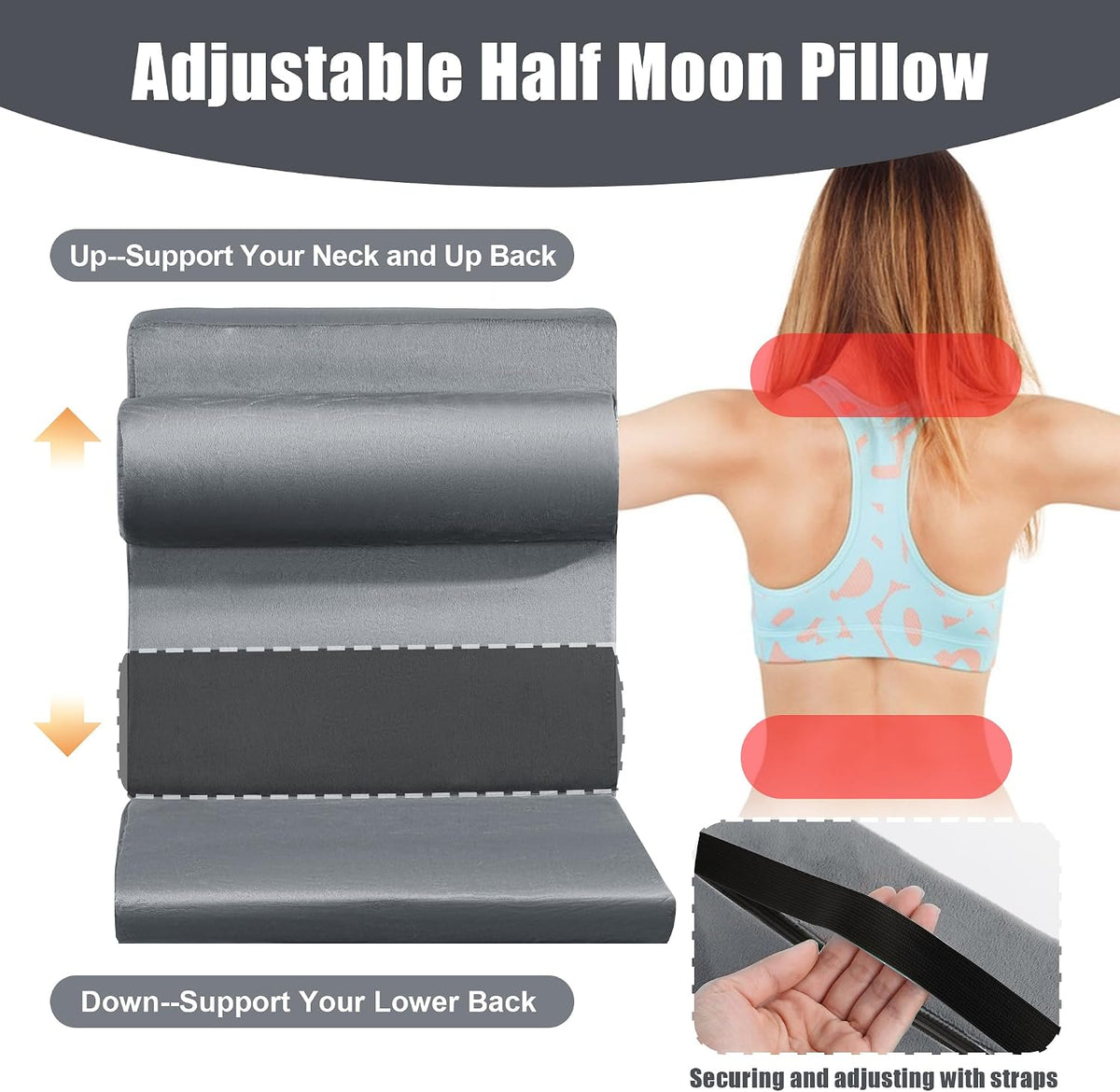 HOMBYS 5-in-1 Recliner Seat Cushion for Elderly+Lumbar Support Pillow + Leg Pad, with Adjustable Half Moon Neck Pillow & Footrest, Foam Filling with Velvet Fabric, Thick & Non-Slip, Brown
