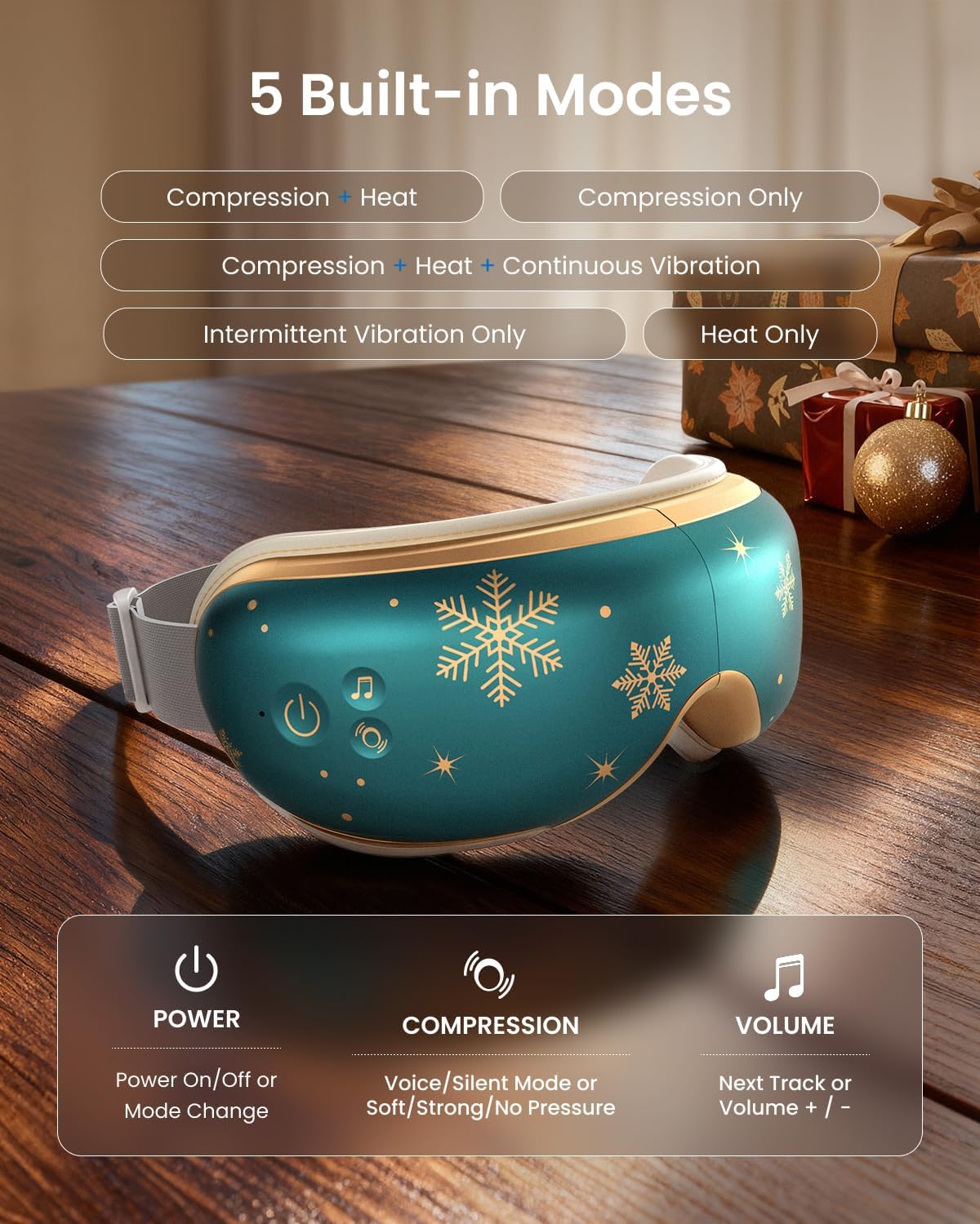 RENPHO Eyeris 1 Eye Massager with Heat, FSA Eligible HSA, Heated Eye Mask for Eye Strain, Dry Eyes & Head Tension, Relaxing Birthday Gifts for Women and Men