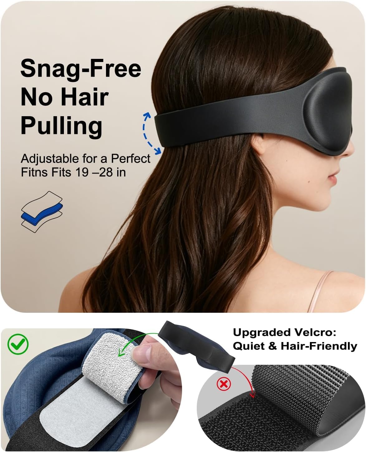 Weighted Eye Mask for Sleeping, 100% Blackout Sleep Mask for Women and Men