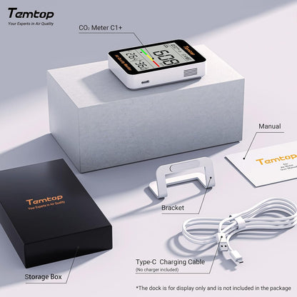 Temtop T1 Bluetooth Indoor Thermometer Hygrometer for Room Temperature | Humidity Notification Alerts, Data Export, Digital Gauge for Home, Office, Greenhouse, Garage, Nursery, Gift