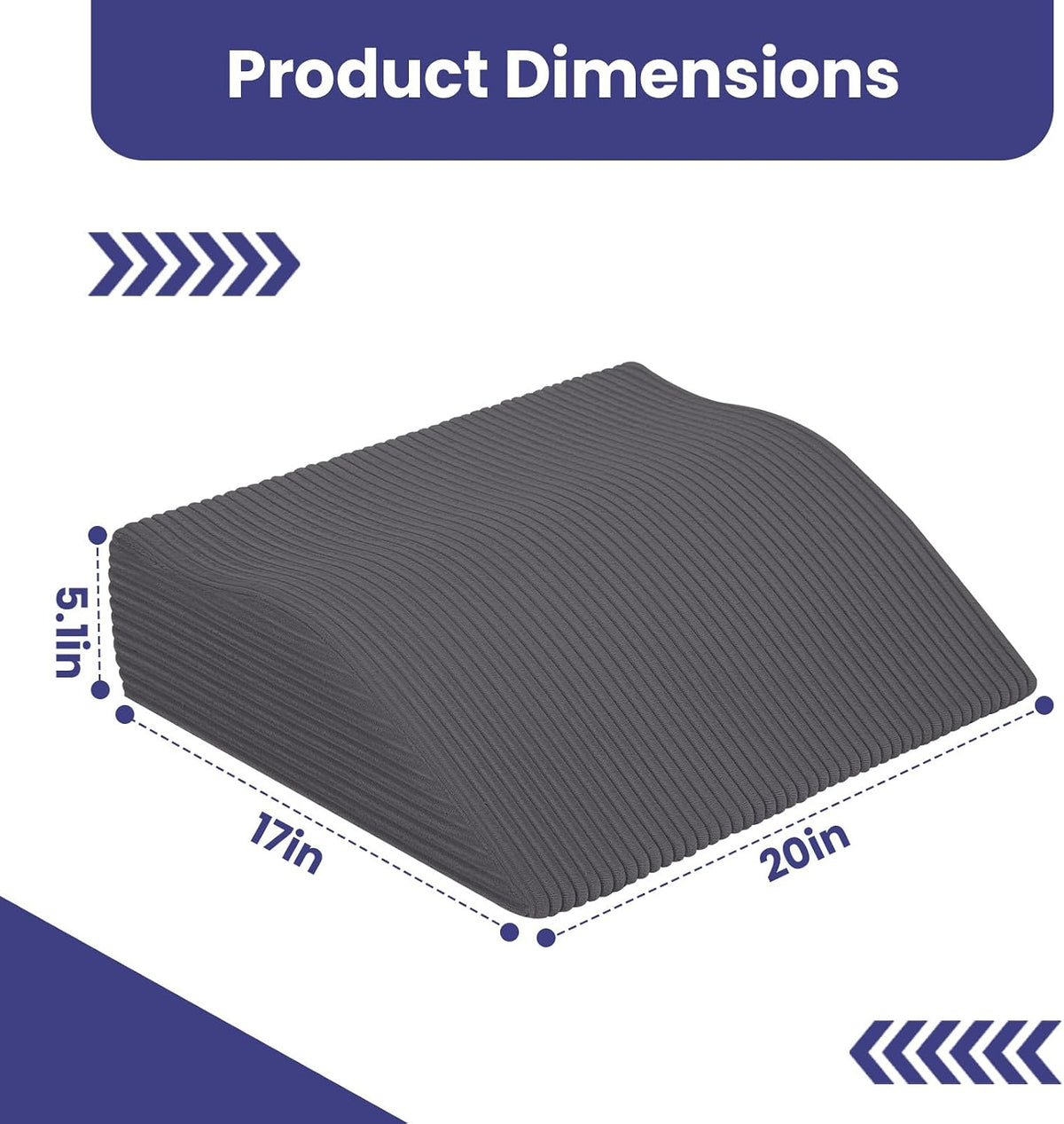 idee-home Recliner Leg Rest Cushion, Recliner Footrest Extender Pillow