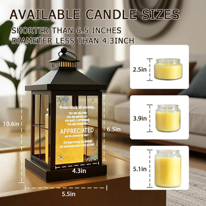 2026 New Candle Warmer Lamp with Timer,Compatible with 3 Wick Candles Jars,Vintage Candle Warmer Lantern Lamp,Dimmable Farmhouse Candle Lamp Warmer,Fully Enclosed and Hanging Up Designed