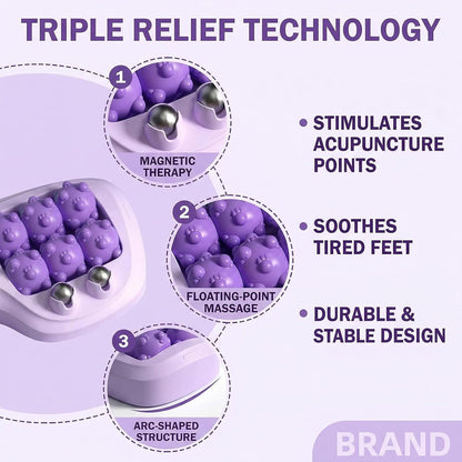 Dual Foot Massage Roller for Plantar Fasciitis Relief Purple | Ideal for home and office use, it relieves foot fatigue from long standing, walking and exercise while boosting circulation.