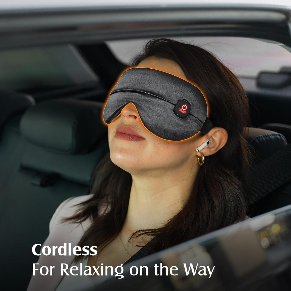 YFONG Cordless Heated Eye Mask for Dry Eyes, Warm Eye Compress, Black