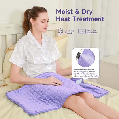 NBKLS Heating Pads for Back Neck Shoulder Pain, Electric Heating Pad Auto Shut Off, Fast Heat, Large Heating Pad Christmas Gift for Women Men, Birthday Gifts for Mom Dad (Blue)