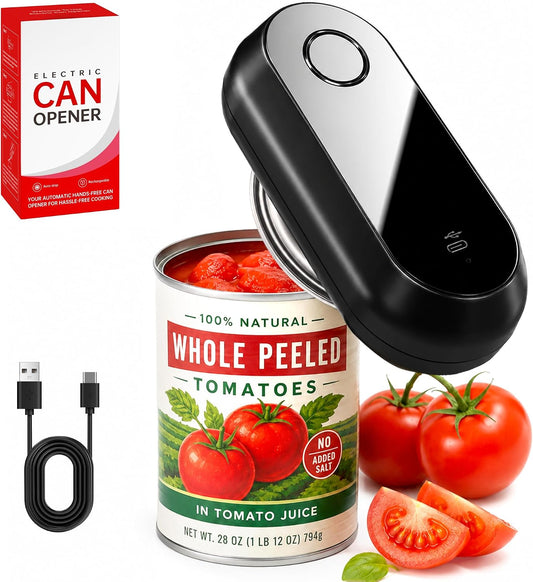 Electric Can Opener for Seniors, Smooth Edge Kitchen Gadgets | Automatic One Touch Side Cut Can Opener, Rechargeable Cordless Hands Free kitchen Essentials