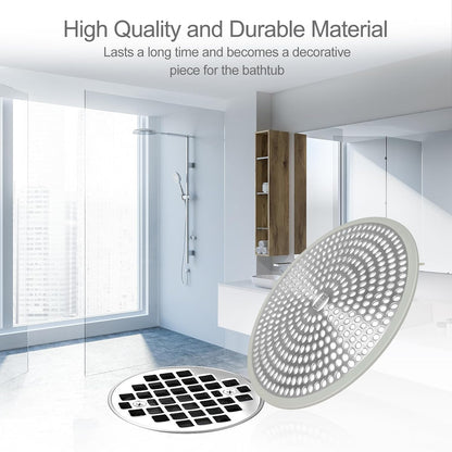 LEKEYE Shower Drain Hair Catcher/Strainer/Stainless Steel and Silicone