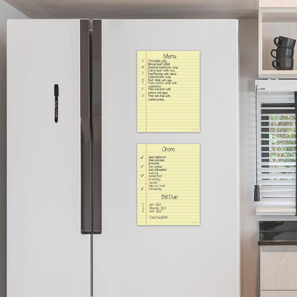 Magnetic Dry Erase Board – 8.5”x11” Reusable Lined Dry Erase List Board for Fridge 2 Pcs – Marker Included