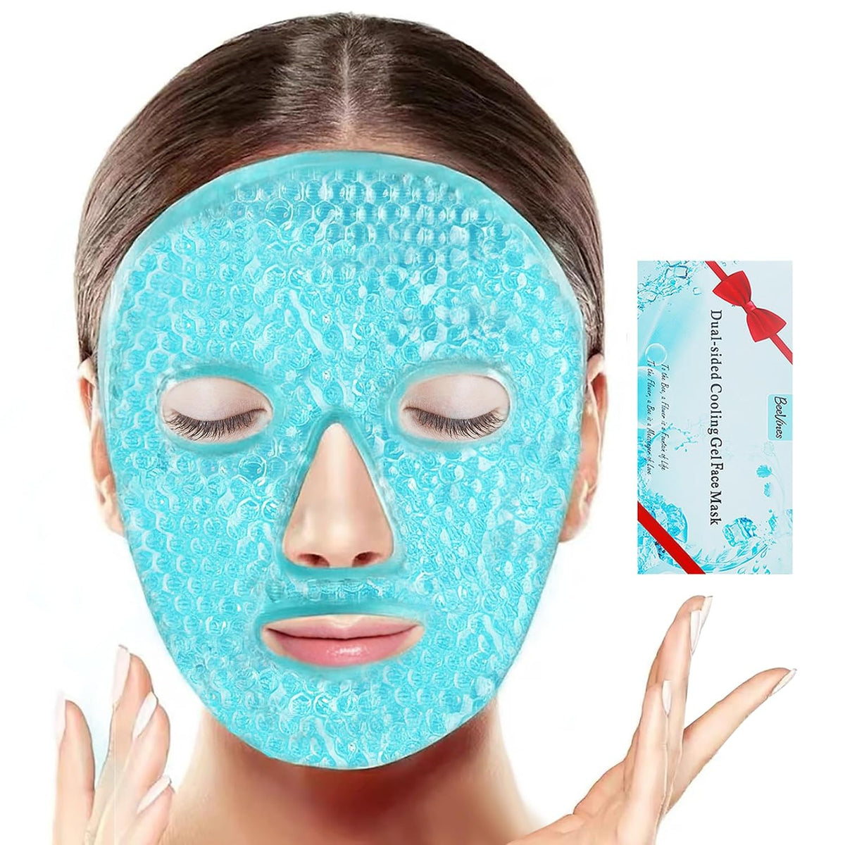 BeeVines Ice Face Mask, Cooling Gel Pack, Cold Compress for Puffy Eyes
