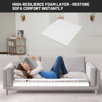 Couch Cushion Support for Sagging Seat, 20"x20"x2" 40D High Density Curved Foam Sofa Cushion Support, Under-Cushion Sag Repair,Grey Set of 3